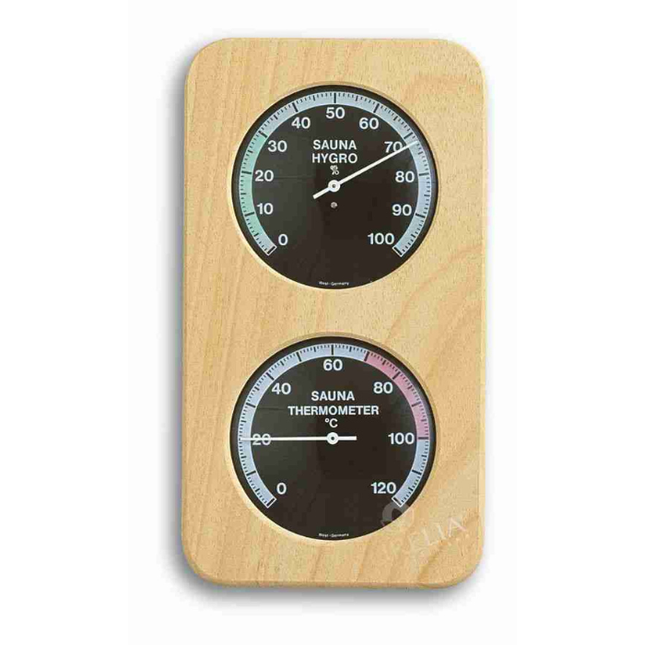 Saunathermometer & Hygrometer Holz (analog)