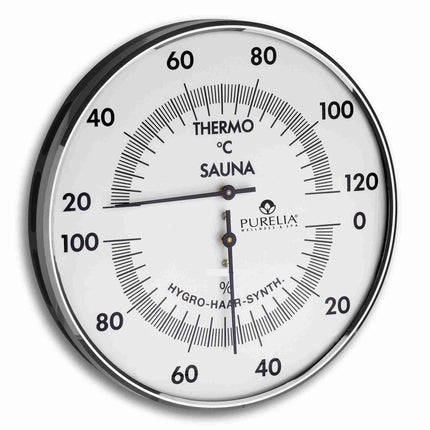 Saunathermometer & Hygrometer rund (analog)