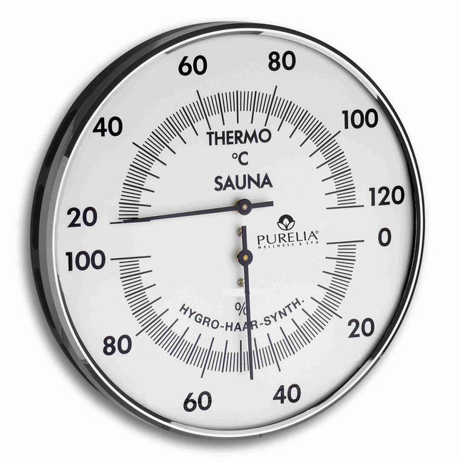 Saunathermometer & Hygrometer rund (analog)
