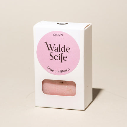 Walde Seife - Seife Rose mit Blüten (100g)