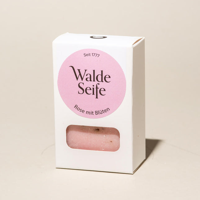 Walde Seife - Seife Rose mit Blüten (100g)